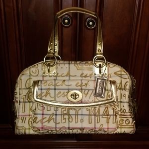COACH GOLD CHELSEA GRAFFITI BAG No. H0968‑F13
